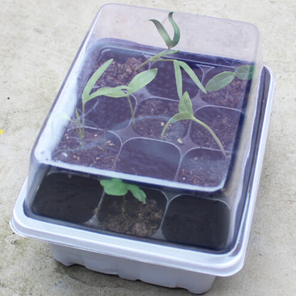 ถาดต้นกล้าSproutแผ่น 12 หลุมNursery Potsถาดฝาปิดสำหรับสวนบอนไซเรือนกระจกขนาดเล็กเนอสเซอรี่แผ่น, 12 Holes, 5pcs 12 Holes