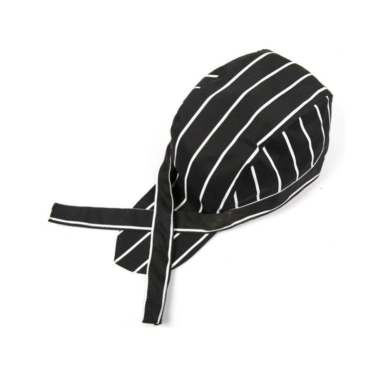 สไตล์เรียบง่าย Unisex Chef Waiter หมวกทำงานหมวกโจรสลัดหมวกผ้าโพกหัว, Turban Cap 2, Turban Cap Red, Turban Cap Black, Turban Cap stripe, Turban Cap1