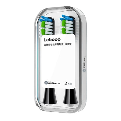 HUAWEI Lebooo LBS-T053A 2 ชิ้น หัวแปรงสีฟันอัจฉริยะ (สำหรับ HCB0001), LBS-T053A Toothbrush Head (Black), LBS-T053A Toothbrush Head (White)
