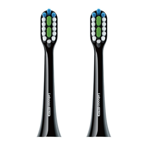 HUAWEI Lebooo LBS-T053A 2 ชิ้น หัวแปรงสีฟันอัจฉริยะ (สำหรับ HCB0001), LBS-T053A Toothbrush Head (Black), LBS-T053A Toothbrush Head (White)