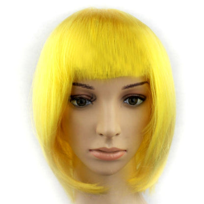 ปาร์ตี้คอสเพลย์ Headwear วิกผม PET สั้นตรงสำหรับหญิง (ทองเข้ม)