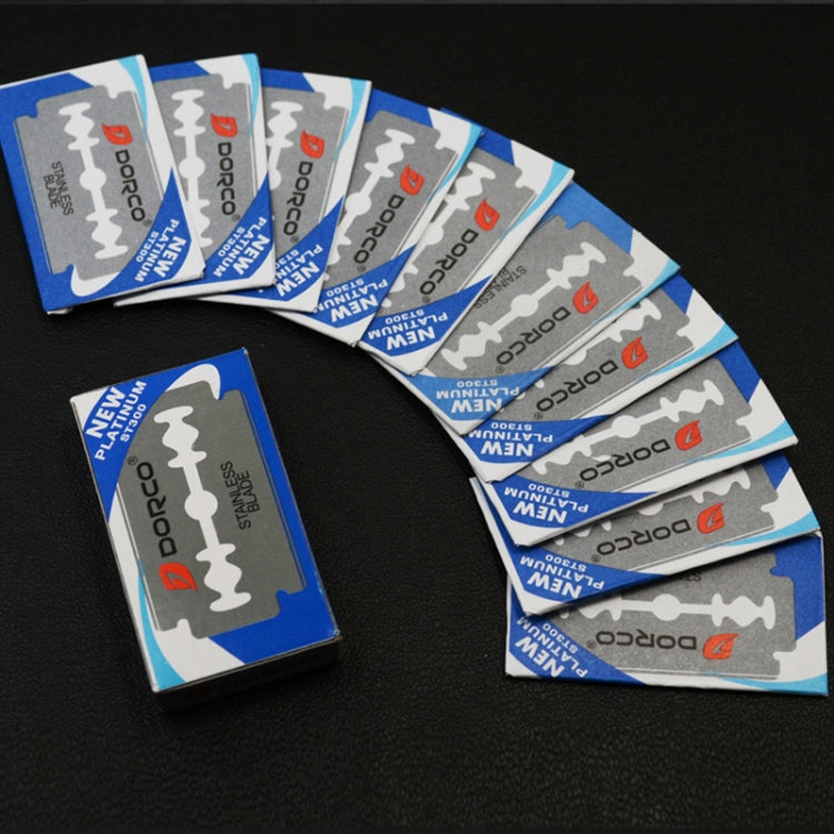10 กล่องปฏิบัติสมัยเก่าสแตนเลสใบมีดสองด้านโกนคิ้วระฆังระฆังใบมีด (สีเงิน)
