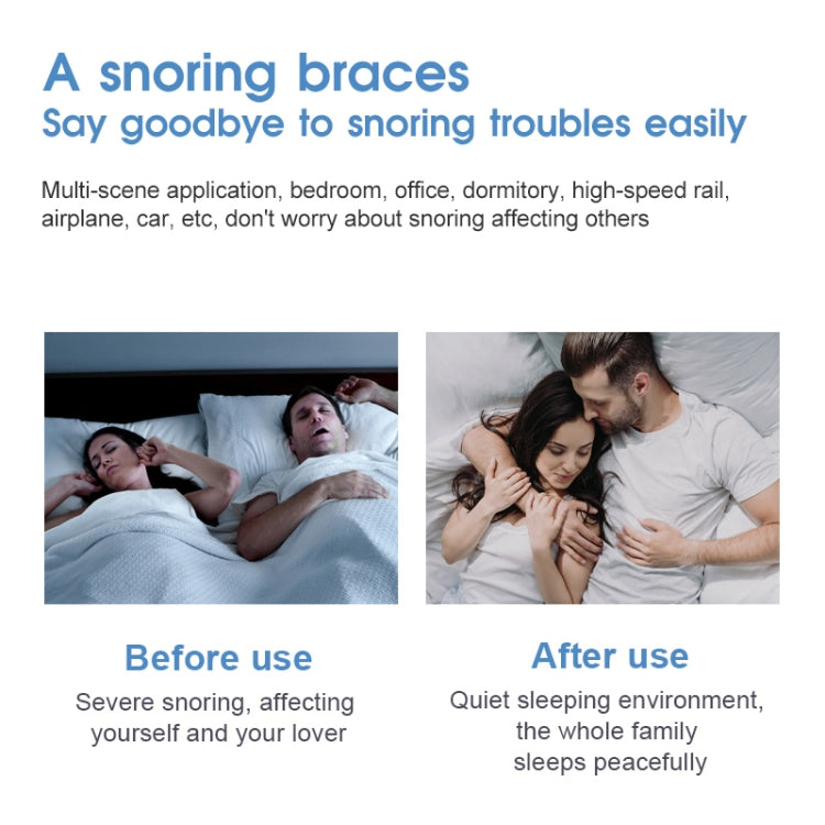 YJK100 ซิลิโคน + ABS อุปกรณ์หยุดการนอนกรน Anti Snore