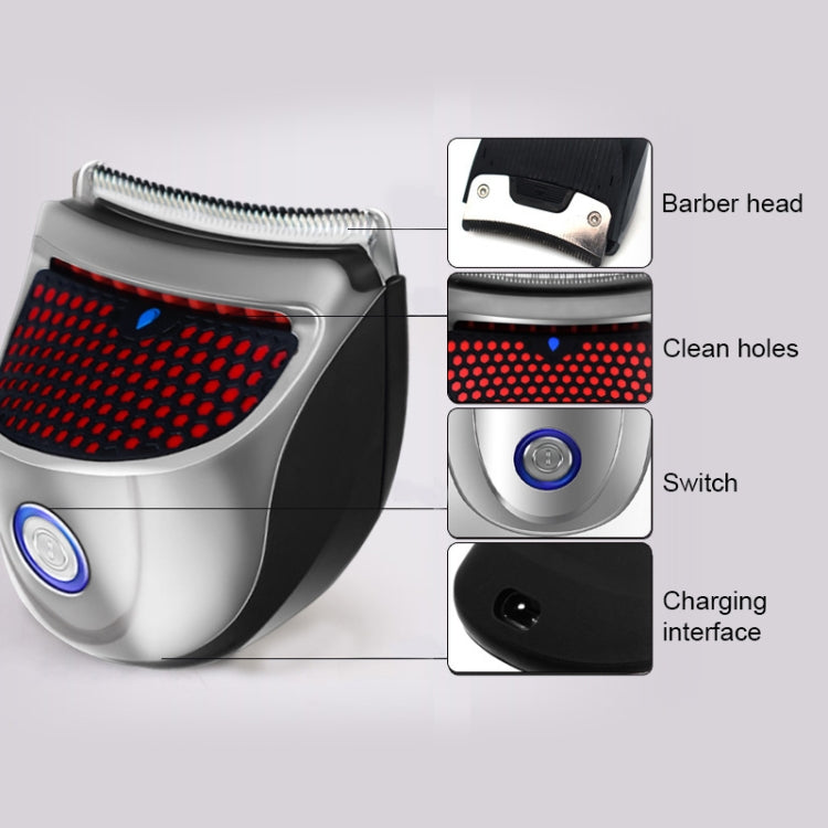 HJ-2018 Men เครื่องโกนหนวดไฟฟ้า Fader Self-help Hair Clipper พร้อมผ้า Wai + ฟองน้ำ, รุ่นมาตรฐาน, ปลั๊ก CN, with Wai Cloth + Sponge