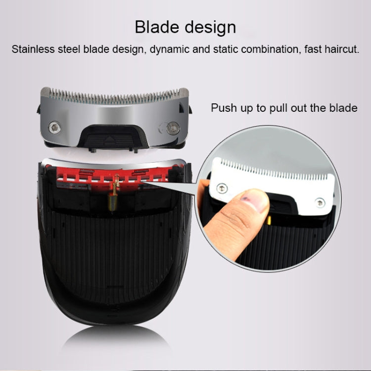 HJ-2018 Men เครื่องโกนหนวดไฟฟ้า Fader Self-help Hair Clipper พร้อมผ้า Wai + ฟองน้ำ, รุ่นมาตรฐาน, ปลั๊ก CN, with Wai Cloth + Sponge