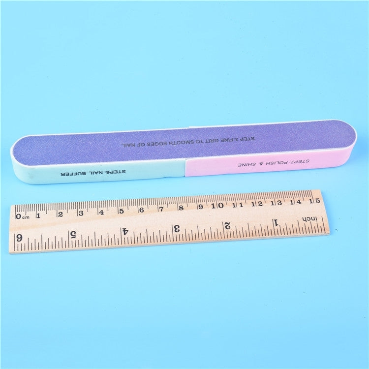 10 ชิ้นบาร์ขัดเจ็ดด้านตะไบเล็บบัฟเฟอร์ขัดสำหรับเล็บและเล็บเท้า, 1 PCS Seven Sided