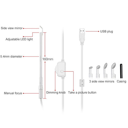Supereyes Y003 สัตว์เลี้ยงหูช่องจมูกโพรงกันน้ำอิเล็กทรอนิกส์ดิจิตอลEndoscope, Y003
