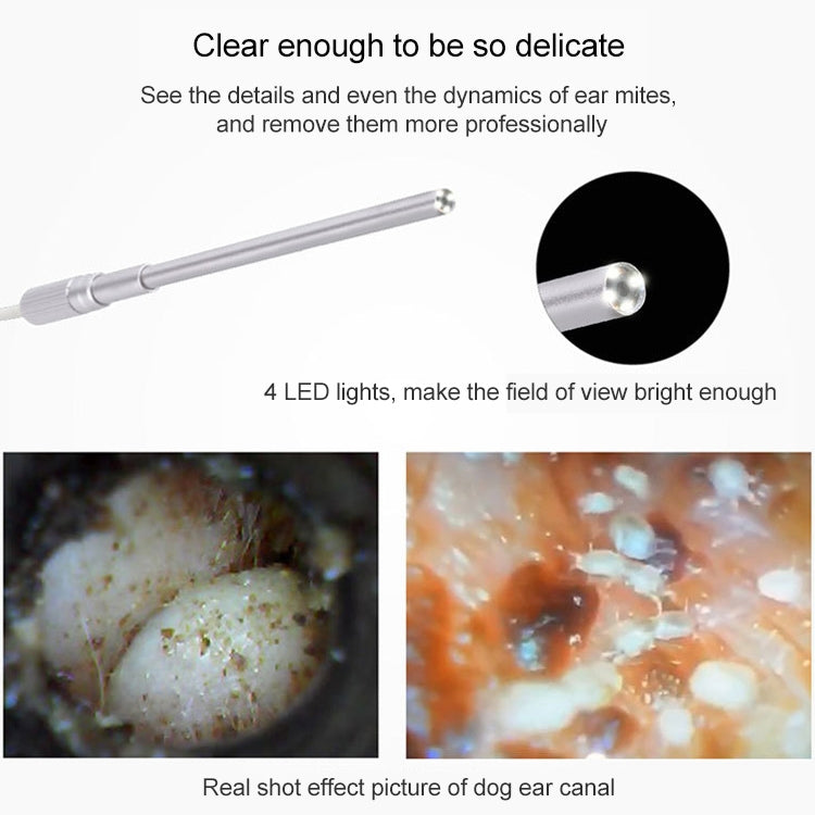 Supereyes Y003 สัตว์เลี้ยงหูช่องจมูกโพรงกันน้ำอิเล็กทรอนิกส์ดิจิตอลEndoscope, Y003