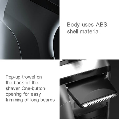 Original Xiaomi แรงดันไฟฟ้า Universal Fit กันน้ำ Triple Rotary Double Ring Blade หัวโกนเครื่องโกนหนวดไฟฟ้าแบบชาร์จไฟได้สำหรับผู้ชาย, ปลั๊ก CN, Electric Shaver