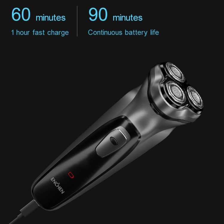 Original Xiaomi แรงดันไฟฟ้า Universal Fit กันน้ำ Triple Rotary Double Ring Blade หัวโกนเครื่องโกนหนวดไฟฟ้าแบบชาร์จไฟได้สำหรับผู้ชาย, ปลั๊ก CN, Electric Shaver