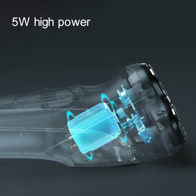 Original Xiaomi แรงดันไฟฟ้า Universal Fit กันน้ำ Triple Rotary Double Ring Blade หัวโกนเครื่องโกนหนวดไฟฟ้าแบบชาร์จไฟได้สำหรับผู้ชาย, ปลั๊ก CN, Electric Shaver