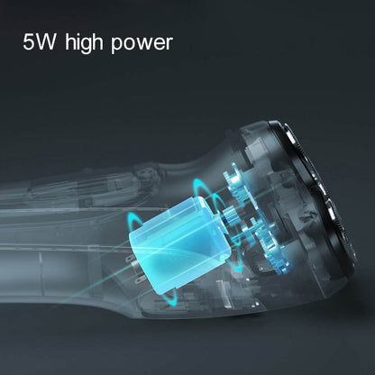 Original Xiaomi แรงดันไฟฟ้า Universal Fit กันน้ำ Triple Rotary Double Ring Blade หัวโกนเครื่องโกนหนวดไฟฟ้าแบบชาร์จไฟได้สำหรับผู้ชาย, ปลั๊ก CN, Electric Shaver