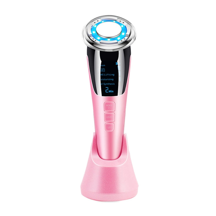 BLK-D818 เครื่องมือเสริมความงามบนใบหน้าเครื่องมือฟื้นฟูผิวสีร้อนและเย็น EMS Micro Current Beauty Introduction Instrument, BLK-D818  (Pink), BLK-D818  (White)