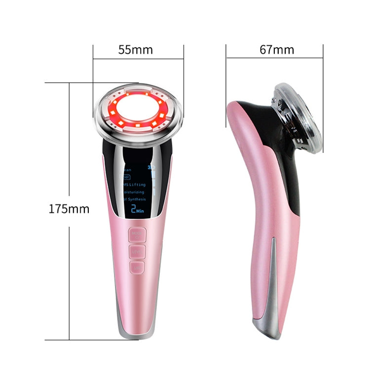 BLK-D818 เครื่องมือเสริมความงามบนใบหน้าเครื่องมือฟื้นฟูผิวสีร้อนและเย็น EMS Micro Current Beauty Introduction Instrument, BLK-D818  (Pink), BLK-D818  (White)