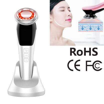 BLK-D818 เครื่องมือเสริมความงามบนใบหน้าเครื่องมือฟื้นฟูผิวสีร้อนและเย็น EMS Micro Current Beauty Introduction Instrument, BLK-D818  (Pink), BLK-D818  (White)