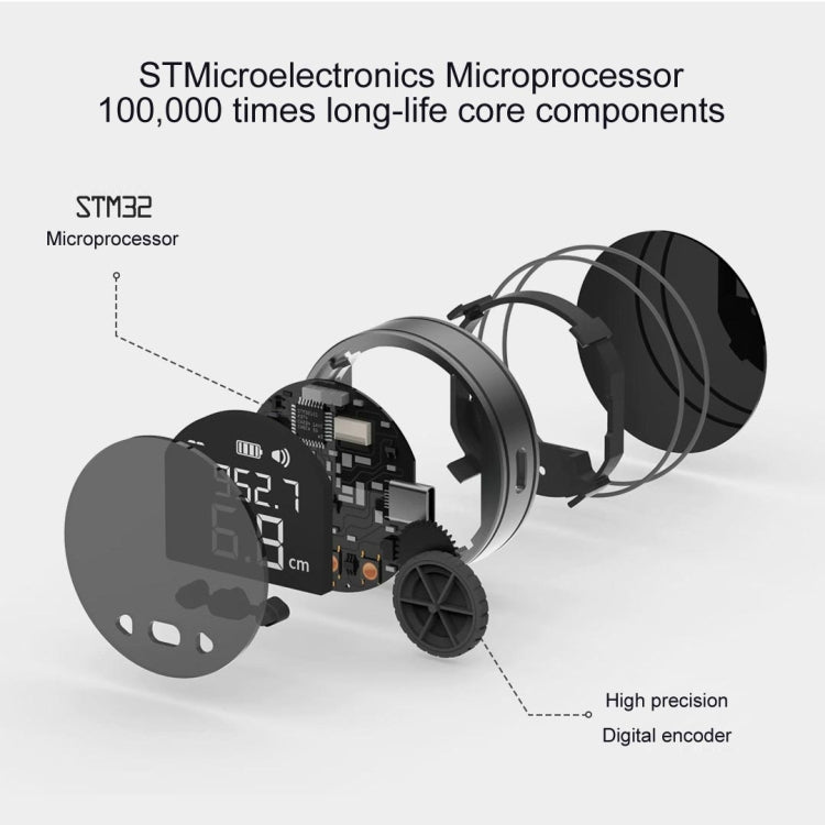 Original Xiaomi Youpin Duka ไม้บรรทัดอิเล็กทรอนิกส์แบบพกพา Rangefinder หน้าจอ LCD ไม้บรรทัดดิจิตอล, Digital Ruler