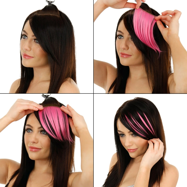 การไล่ระดับสีที่มองไม่เห็นการต่อผมแบบไม่มีรอยต่อวิกผมชิ้นผมตรงสี Bangs ชิ้นผม