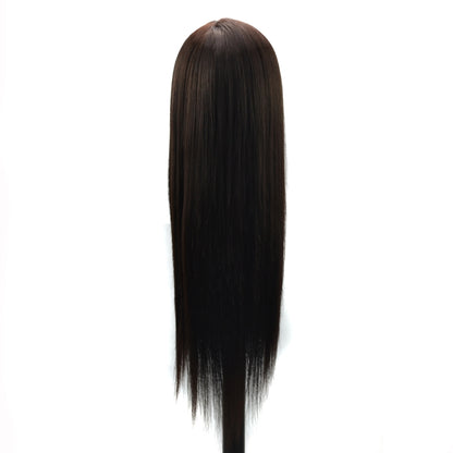 Practice Disc Hair Braided Mannequin Head วิกผมจัดแต่งทรงผมตัดหัวรุ่น, Black, Marron, Beige, Brown
