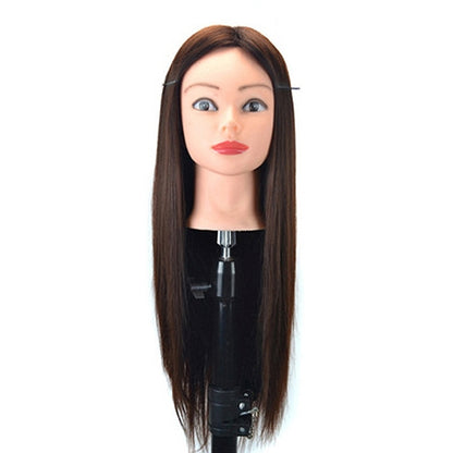 Practice Disc Hair Braided Mannequin Head วิกผมจัดแต่งทรงผมตัดหัวรุ่น, Black, Marron, Beige, Brown