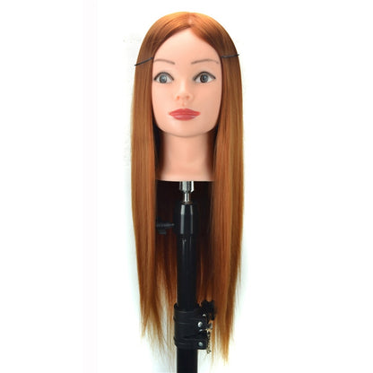 Practice Disc Hair Braided Mannequin Head วิกผมจัดแต่งทรงผมตัดหัวรุ่น, Black, Marron, Beige, Brown