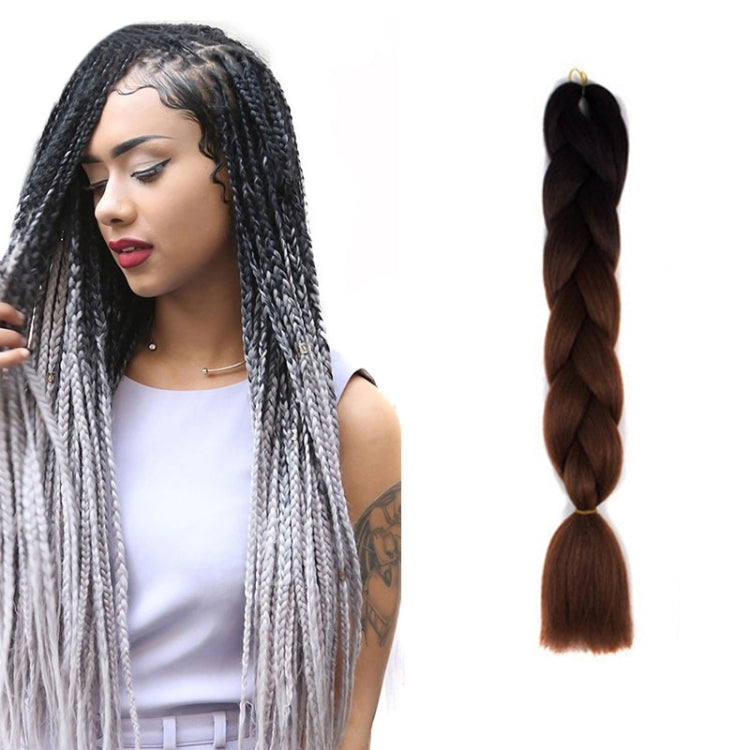 แฟชั่นสีไล่โทนสีบุคคลวิกผมถักเปียไฟเบอร์เคมี Braids ใหญ่ ความยาว: 60 ซม. (04 สีดำ + สีแดง), 04, 05, 07, 09, 10, 11, 12, 13, 14, 19, 20, 22, 23, 24, 32, 33, 39, 40, 41, 48, 52, 53, 55, 57, 58, 60