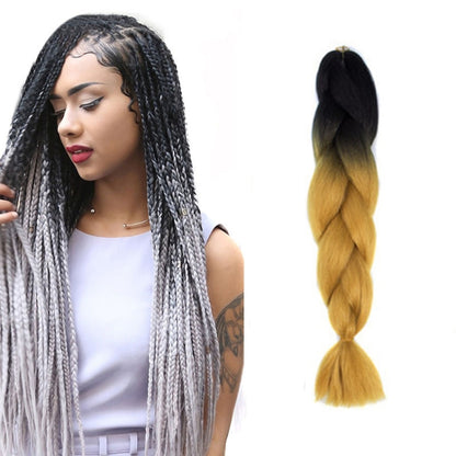แฟชั่นสีไล่โทนสีบุคคลวิกผมถักเปียไฟเบอร์เคมี Braids ใหญ่ ความยาว: 60 ซม. (04 สีดำ + สีแดง), 04, 05, 07, 09, 10, 11, 12, 13, 14, 19, 20, 22, 23, 24, 32, 33, 39, 40, 41, 48, 52, 53, 55, 57, 58, 60