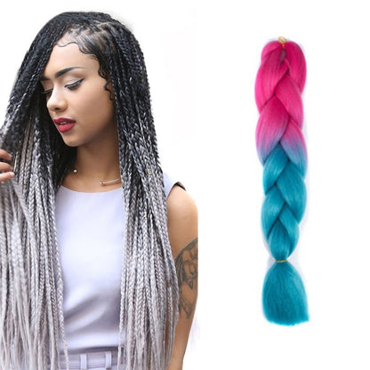 แฟชั่นสีไล่โทนสีบุคคลวิกผมถักเปียไฟเบอร์เคมี Braids ใหญ่ ความยาว: 60 ซม. (04 สีดำ + สีแดง), 04, 05, 07, 09, 10, 11, 12, 13, 14, 19, 20, 22, 23, 24, 32, 33, 39, 40, 41, 48, 52, 53, 55, 57, 58, 60