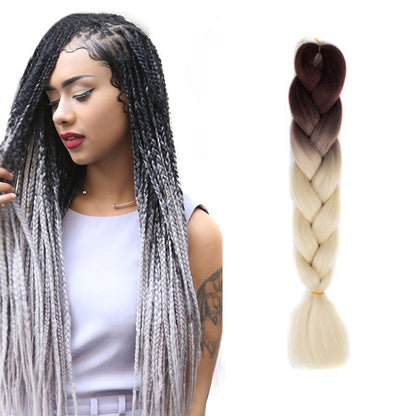 แฟชั่นสีไล่โทนสีบุคคลวิกผมถักเปียไฟเบอร์เคมี Braids ใหญ่ ความยาว: 60 ซม. (04 สีดำ + สีแดง), 04, 05, 07, 09, 10, 11, 12, 13, 14, 19, 20, 22, 23, 24, 32, 33, 39, 40, 41, 48, 52, 53, 55, 57, 58, 60