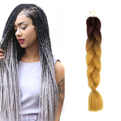 แฟชั่นสีไล่โทนสีบุคคลวิกผมถักเปียไฟเบอร์เคมี Braids ใหญ่ ความยาว: 60 ซม. (04 สีดำ + สีแดง), 04, 05, 07, 09, 10, 11, 12, 13, 14, 19, 20, 22, 23, 24, 32, 33, 39, 40, 41, 48, 52, 53, 55, 57, 58, 60