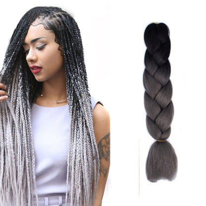 แฟชั่นสีไล่โทนสีบุคคลวิกผมถักเปียไฟเบอร์เคมี Braids ใหญ่ ความยาว: 60 ซม. (04 สีดำ + สีแดง), 04, 05, 07, 09, 10, 11, 12, 13, 14, 19, 20, 22, 23, 24, 32, 33, 39, 40, 41, 48, 52, 53, 55, 57, 58, 60