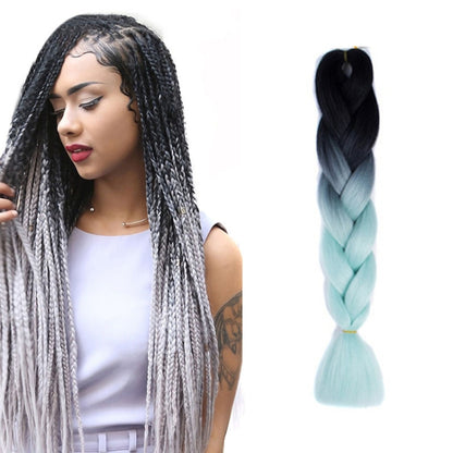 แฟชั่นสีไล่โทนสีบุคคลวิกผมถักเปียไฟเบอร์เคมี Braids ใหญ่ ความยาว: 60 ซม. (04 สีดำ + สีแดง), 04, 05, 07, 09, 10, 11, 12, 13, 14, 19, 20, 22, 23, 24, 32, 33, 39, 40, 41, 48, 52, 53, 55, 57, 58, 60