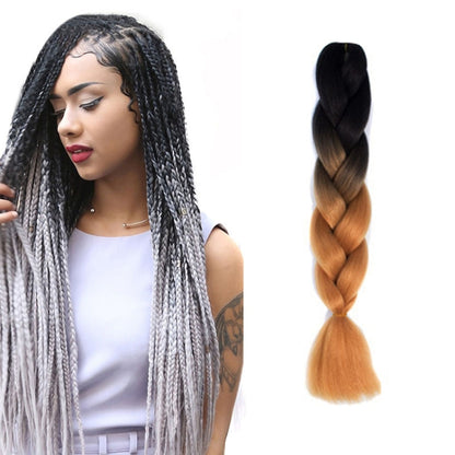 แฟชั่นสีไล่โทนสีบุคคลวิกผมถักเปียไฟเบอร์เคมี Braids ใหญ่ ความยาว: 60 ซม. (04 สีดำ + สีแดง), 04, 05, 07, 09, 10, 11, 12, 13, 14, 19, 20, 22, 23, 24, 32, 33, 39, 40, 41, 48, 52, 53, 55, 57, 58, 60