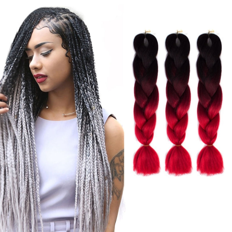 แฟชั่นสีไล่ระดับสีแต่ละวิกผมถักเปียไฟเบอร์เคมี Braids ใหญ่ ความยาว: 60 ซม.(56 สีม่วง + ทะเลสาบสีฟ้า + สีม่วงอ่อน), 21, 35, 37, 38, 44, 45, 46, 47, 49, 50, 51, 56