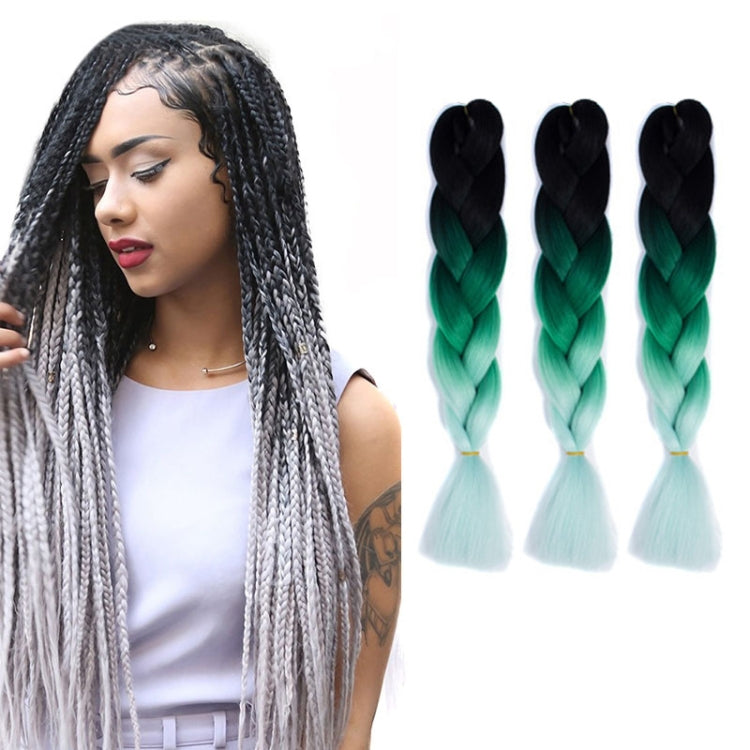 แฟชั่นสีไล่ระดับสีแต่ละวิกผมถักเปียไฟเบอร์เคมี Braids ใหญ่ ความยาว: 60 ซม.(56 สีม่วง + ทะเลสาบสีฟ้า + สีม่วงอ่อน), 21, 35, 37, 38, 44, 45, 46, 47, 49, 50, 51, 56
