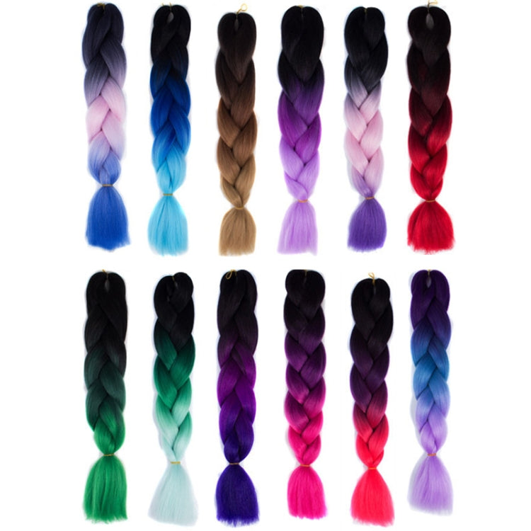 แฟชั่นสีไล่ระดับสีแต่ละวิกผมถักเปียไฟเบอร์เคมี Braids ใหญ่ ความยาว: 60 ซม.(56 สีม่วง + ทะเลสาบสีฟ้า + สีม่วงอ่อน), 21, 35, 37, 38, 44, 45, 46, 47, 49, 50, 51, 56