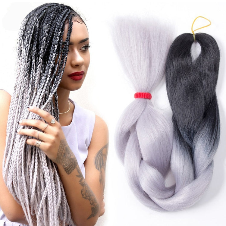 แฟชั่นสีไล่ระดับสีแต่ละวิกผมถักเปียไฟเบอร์เคมี Braids ใหญ่ ความยาว: 60 ซม.(56 สีม่วง + ทะเลสาบสีฟ้า + สีม่วงอ่อน), 21, 35, 37, 38, 44, 45, 46, 47, 49, 50, 51, 56