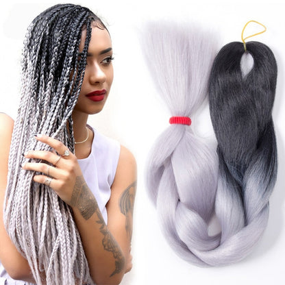 แฟชั่นสีไล่ระดับสีแต่ละวิกผมถักเปียไฟเบอร์เคมี Braids ใหญ่ ความยาว: 60 ซม.(56 สีม่วง + ทะเลสาบสีฟ้า + สีม่วงอ่อน), 21, 35, 37, 38, 44, 45, 46, 47, 49, 50, 51, 56