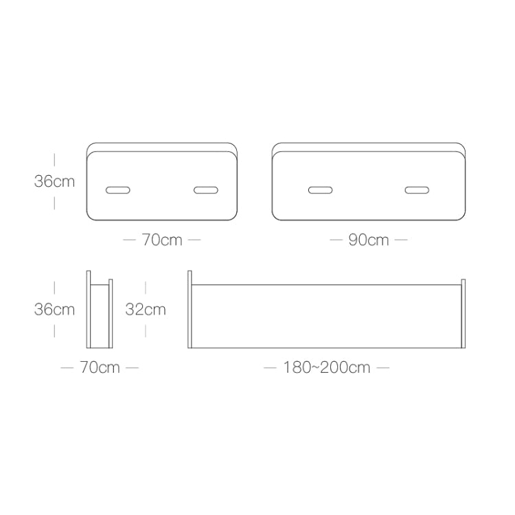 เตียงเดี่ยวพับได้ Creative ขนาดกว้าง 200x90ซม, Size: Width: 200x90cm (Grey), Size: Width: 200x90cm (Brown)