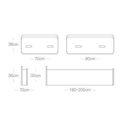 เตียงเดี่ยวพับได้ Creative ขนาดกว้าง 200x90ซม, Size: Width: 200x90cm (Grey), Size: Width: 200x90cm (Brown)