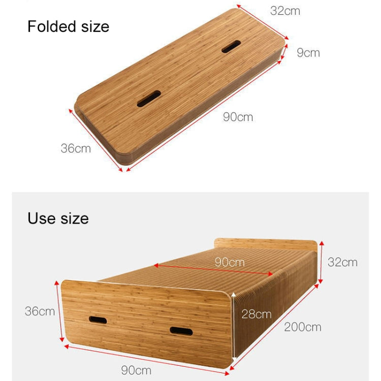 เตียงเดี่ยวพับได้ Creative ขนาดกว้าง 200x90ซม, Size: Width: 200x90cm (Grey), Size: Width: 200x90cm (Brown)