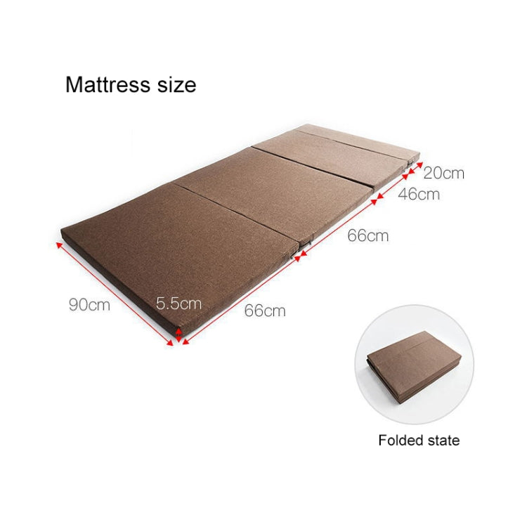 เตียงเดี่ยวพับได้ Creative ขนาดกว้าง 200x90ซม, Size: Width: 200x90cm (Grey), Size: Width: 200x90cm (Brown)