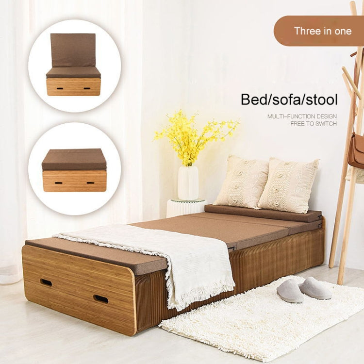 เตียงเดี่ยวพับได้ Creative ขนาดกว้าง 200x90ซม, Size: Width: 200x90cm (Grey), Size: Width: 200x90cm (Brown)