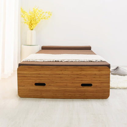 เตียงเดี่ยวพับได้ Creative ขนาดกว้าง 200x90ซม, Size: Width: 200x90cm (Grey), Size: Width: 200x90cm (Brown)