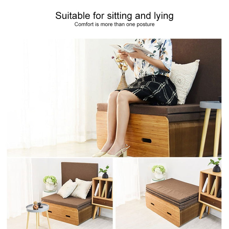 เตียงเดี่ยวพับได้ Creative ขนาดกว้าง 200x90ซม, Size: Width: 200x90cm (Grey), Size: Width: 200x90cm (Brown)