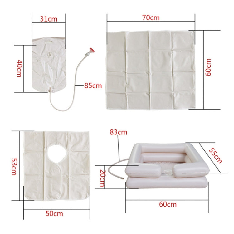 PVC แบบพกพา Square Inflatable อ่างล้างหน้า Home Care แชมพูราง, Inflatable Wash Basin