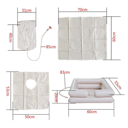 PVC แบบพกพา Square Inflatable อ่างล้างหน้า Home Care แชมพูราง, Inflatable Wash Basin