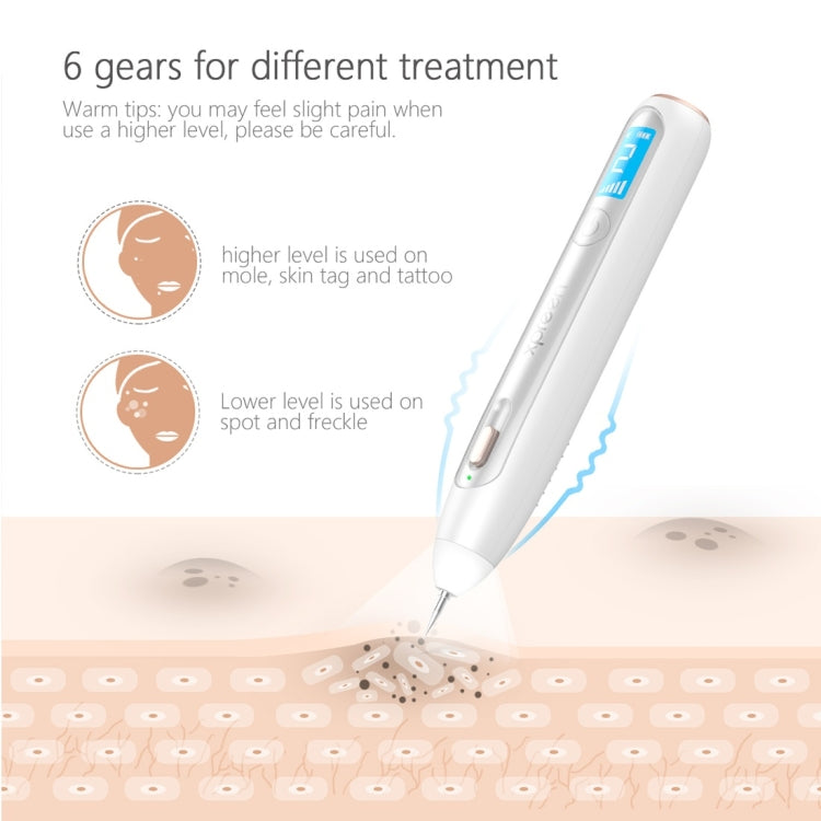 XPREEN XPRE051 Professional ไร้สายชาร์จ Mole Freckle จุดด่างดำ Tattoo Wart Removal ปากกาแท็กผิว Spot Eraser Pro Beauty Sweep Spot ปากกาชุดหน้าจอ LED และ Spotlight