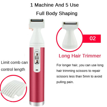 XD-3011 5 in 1 เครื่องโกนหนวดมัลติฟังก์ชั่นจมูก Trimmer เครื่องโกนหนวดคิ้ว ชุด สำหรับสุภาพสตรี