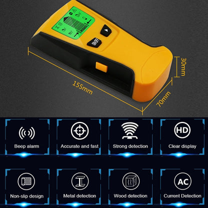 TH210 เครื่องตรวจจับโลหะแบบติดผนัง 3 ใน 1 สำหรับแรงดันไฟฟ้าและสายเคเบิลพร้อมฟังก์ชันการตรวจจับโลหะ, TH210