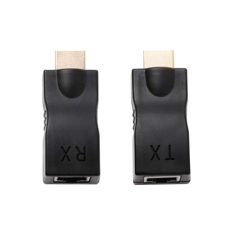 อะแดปเตอร์ HDMI เป็น RJ45 Extender (ตัวรับและตัวส่งสัญญาณ) ด้วยสาย Cat-5e/6 รองรับ HDCP ระยะการส่งข้อมูล: 30 ม., Single RJ45 Black